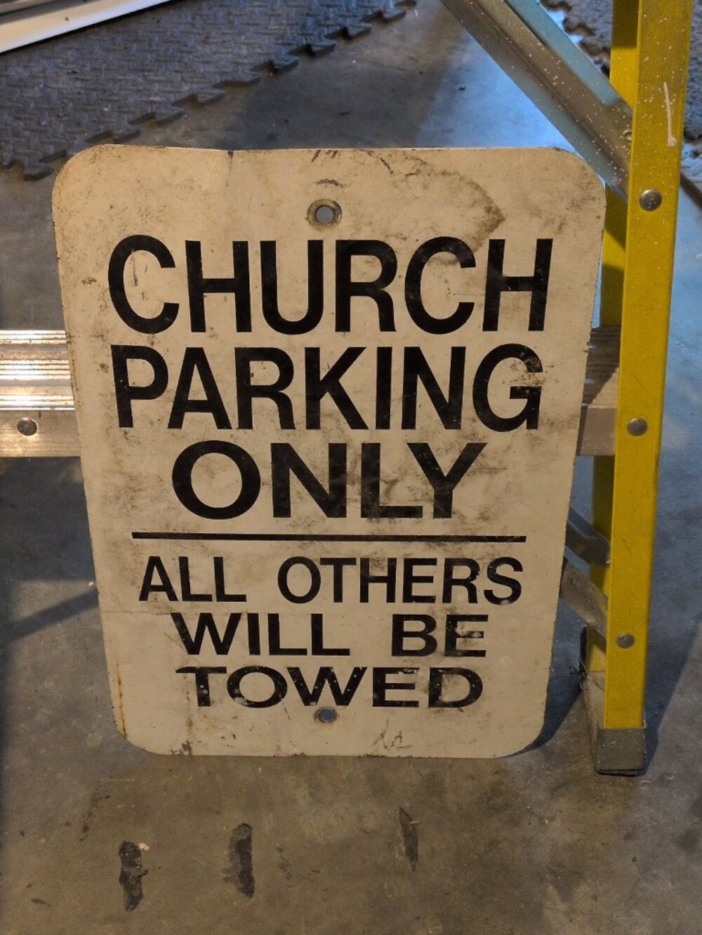 Church Parking Only - All Others Will Be Towed Metal Sign 12" x 18"